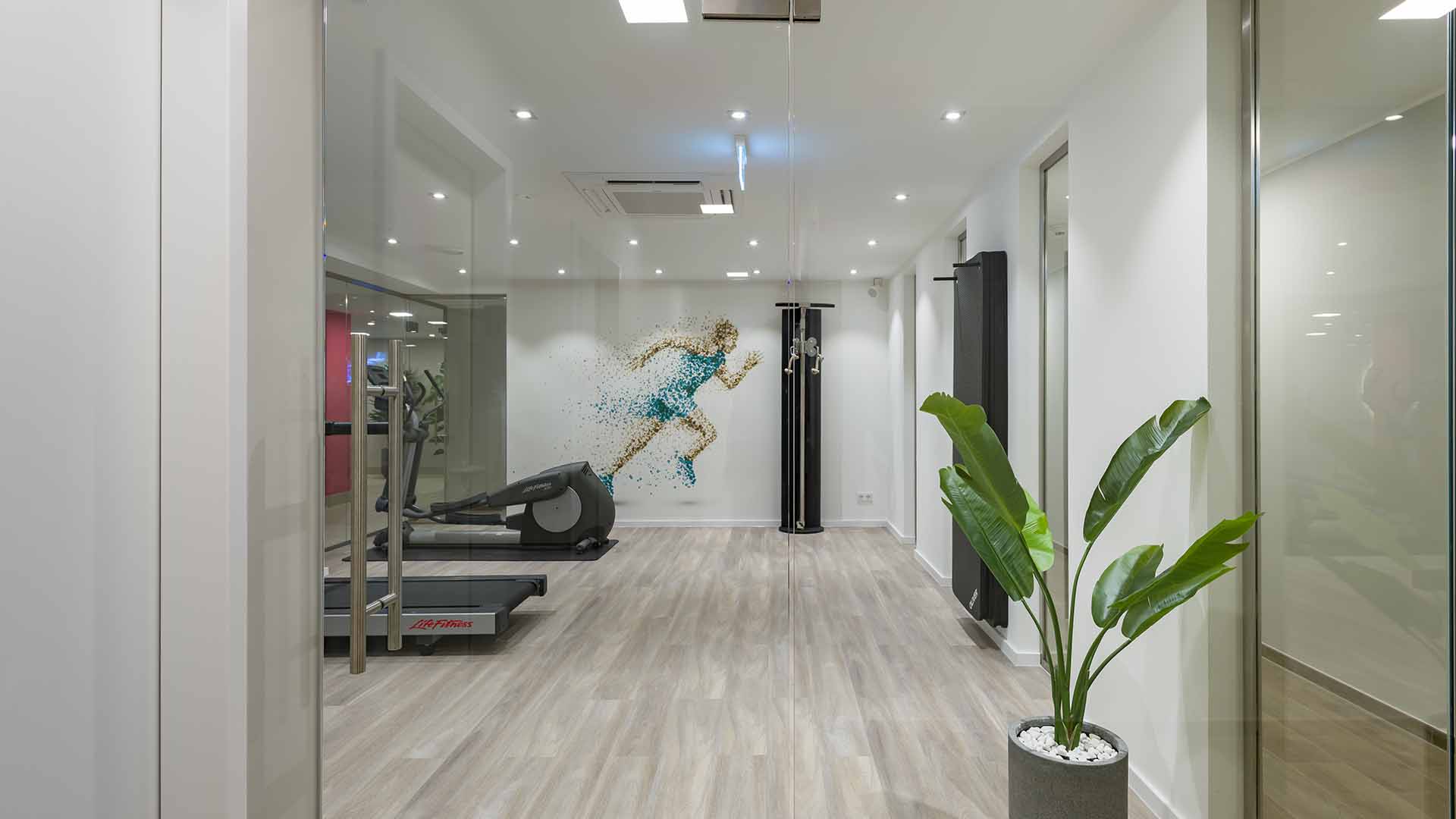 Hotel cardio and strength training area